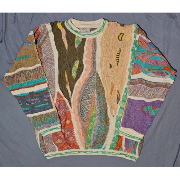 COOGI Other - Vintage COOGI 90s 3D Knit Multicolor Sweater Size Large Wool Biggie Hip-Hop RARE